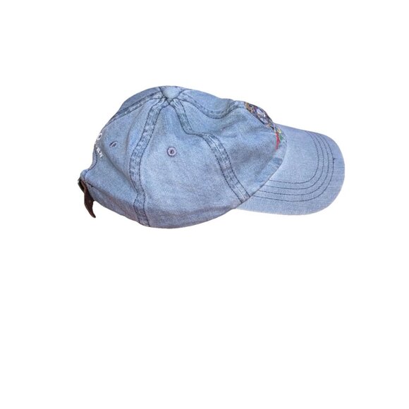 Polo Ralph Lauren Light Wash Blue Denim Polo Bear Preppy Bear Baseball Cap Hat - Picture 5 of 7